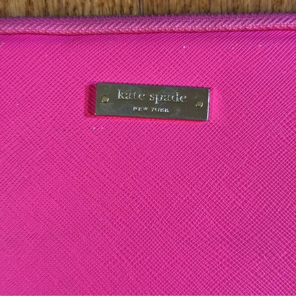 Kate Spade Pink Tablet Sleeve with Gold Zipper